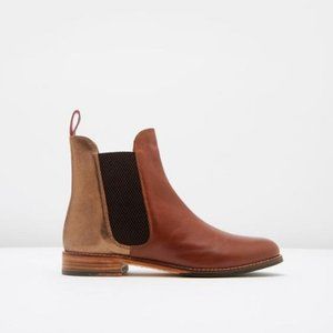 Joules Westbourne Leather Chelsea Boots in Brown and Bronze sz 10